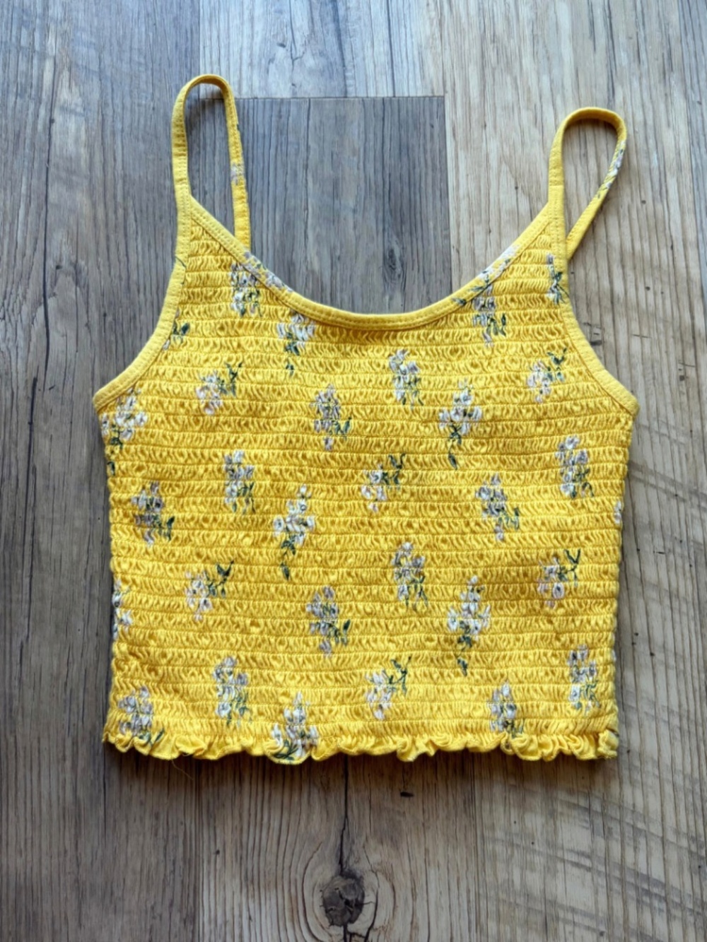 Hollister Smocked Cami Floral Print Top
